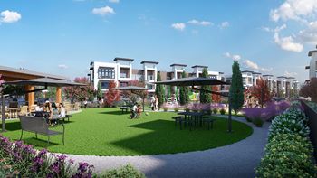 Dominium_The Paramount_Exterior Courtyard Rendering_Amenity